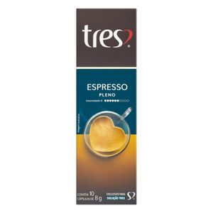 Café Tres Espresso Pleno Com 10 Cápsulas 80g