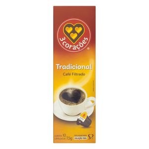 Café Tres Filtrado Tradicional Com 10 Cápsulas 75g