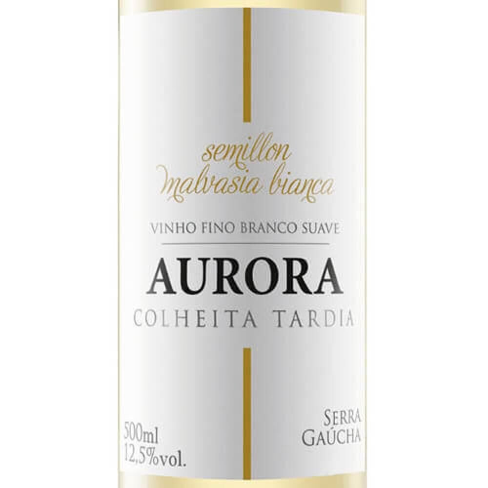 Vinho Branco Brasileiro Aurora Colheita Tardia Semi - 500ml