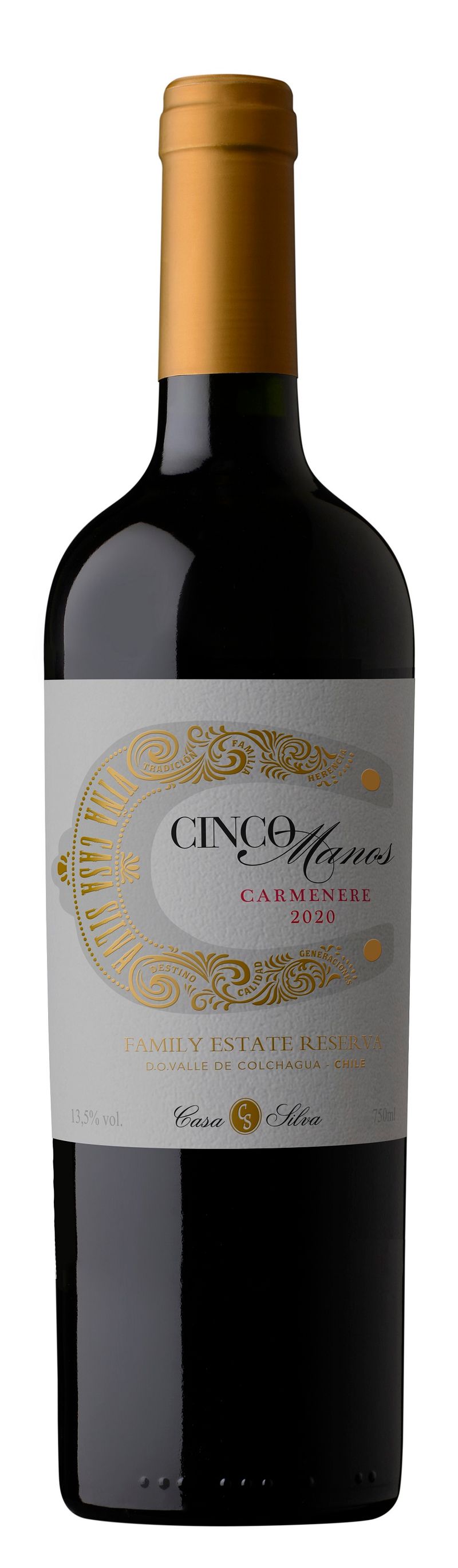 vinho-tinto-chileno-casa-silva-cinco-manos-estate-reserva-carmenere