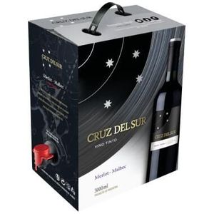 Vinho Cruz Del Sur Merlot Malbec Bag In Box 3L