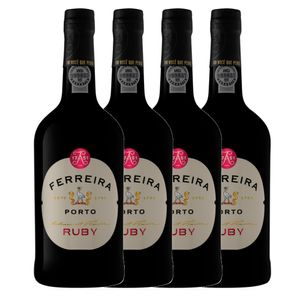 Kit Vinho Do Porto Ferreira Ruby com 4 Garrafas