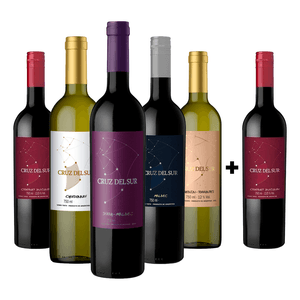 Kit Degustação Cruz Del Sur - Compre 5 e Ganhe 1 Cabernet Sauvignon