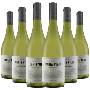 Kit 6 Garrafas Carta Vieja Chardonnay