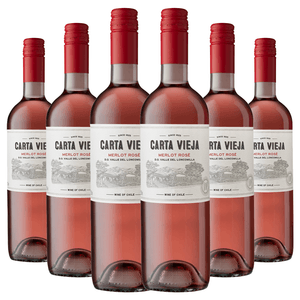 Kit 6 Garrafas Carta Vieja Merlot Rosé