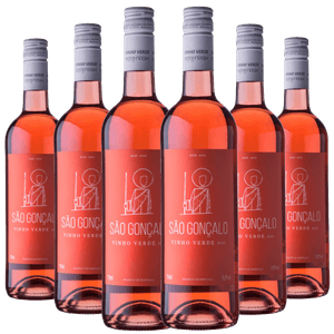 Kit 6 Vinhos São Gonçalo Rosé D.O.C Vinho Verde