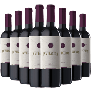 Kit 8 garrafas Vinho Invitación Merlot