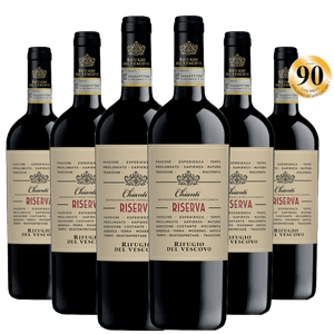Kit Caixa Fechada 6 Garrafas Vinho  Rifugio Del Vescovo Chianti D.O.C.G.