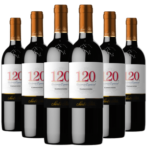 Kit Caixa Fechada 6 Garrafas Santa Rita 120 Carménère