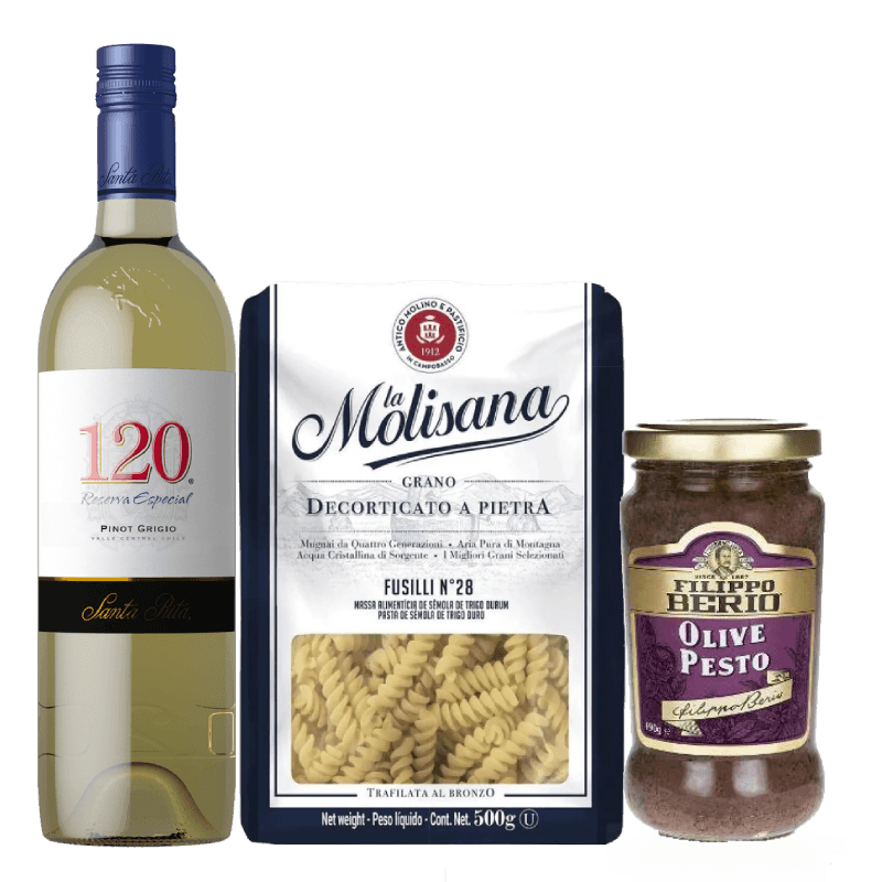 Kit-Harmonizacao-Vinho-Chileno-Santa-Rita---Massa-e-Molho-Pesto