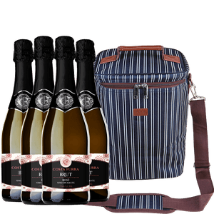 Kit 4 Espumantes Brut Rosé Costa Furra + Bolsa Térmica Grátis