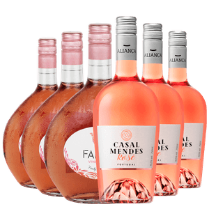 Kit 3 Vinhos Casal Mendes Rosé + 3 Vinhos Faisão Rosé