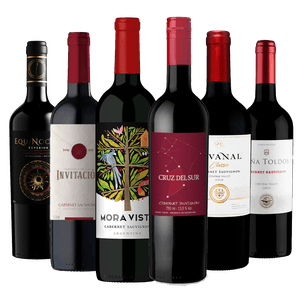 Kit 6 Vinhos Cabernets Sauvignons do Mundo