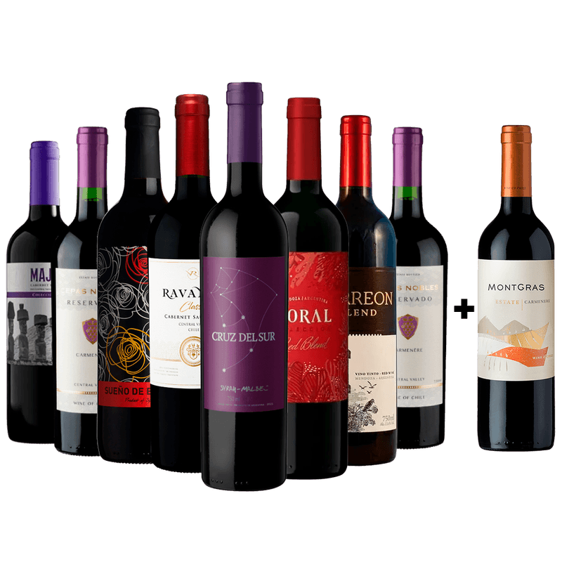 Kit-8-Vinhos-Tintos---1-Carmenere-Chileno-Gratis