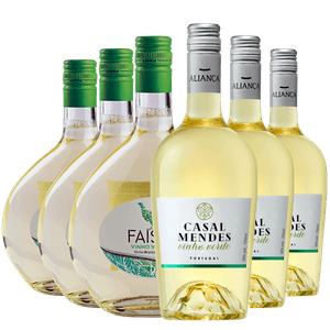 Kit 3 Vinhos Casal Mendes Branco + 3 Vinhos Faisão Vinho Verde