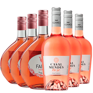 Kit 3 Vinhos Casal Mendes Rosé + 3 Vinhos Faisão Rosé