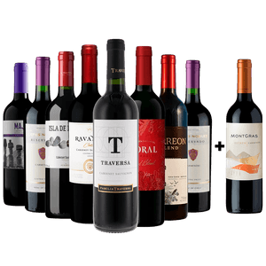 Kit 8 Vinhos Tintos + 1 Carménère Chileno Grátis