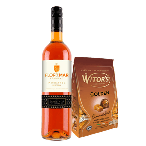 Kit Harmonizado Moscatel de Setúbal + Trufas de Caramelo Salgado