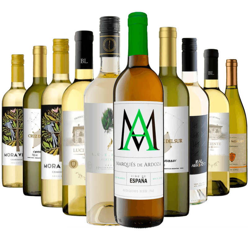 Kit 10 Vinhos Brancos Mais Vendidos