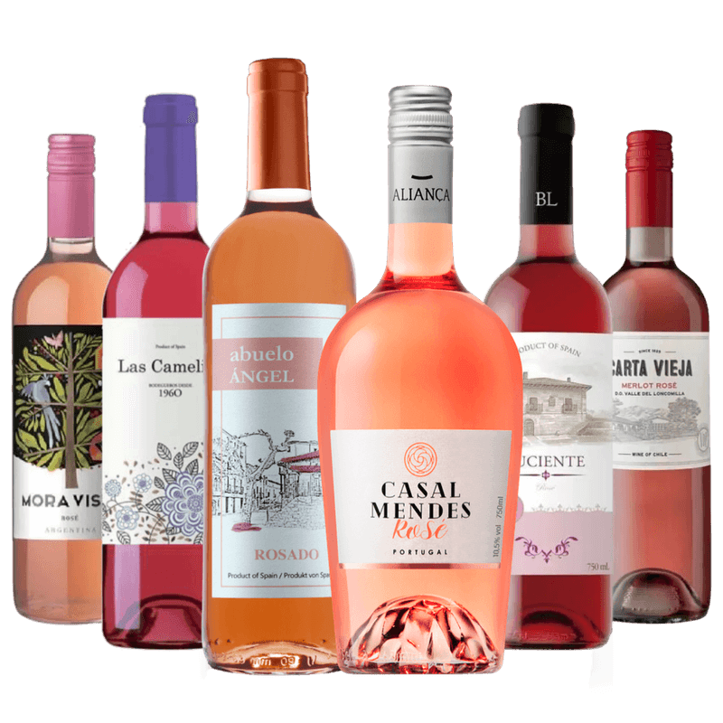 Kit 6 Melhores Vinhos Roses do Divvino
