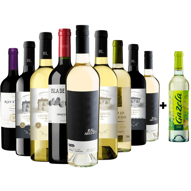 Kit 9 Vinhos + Vinho Verde Gratis