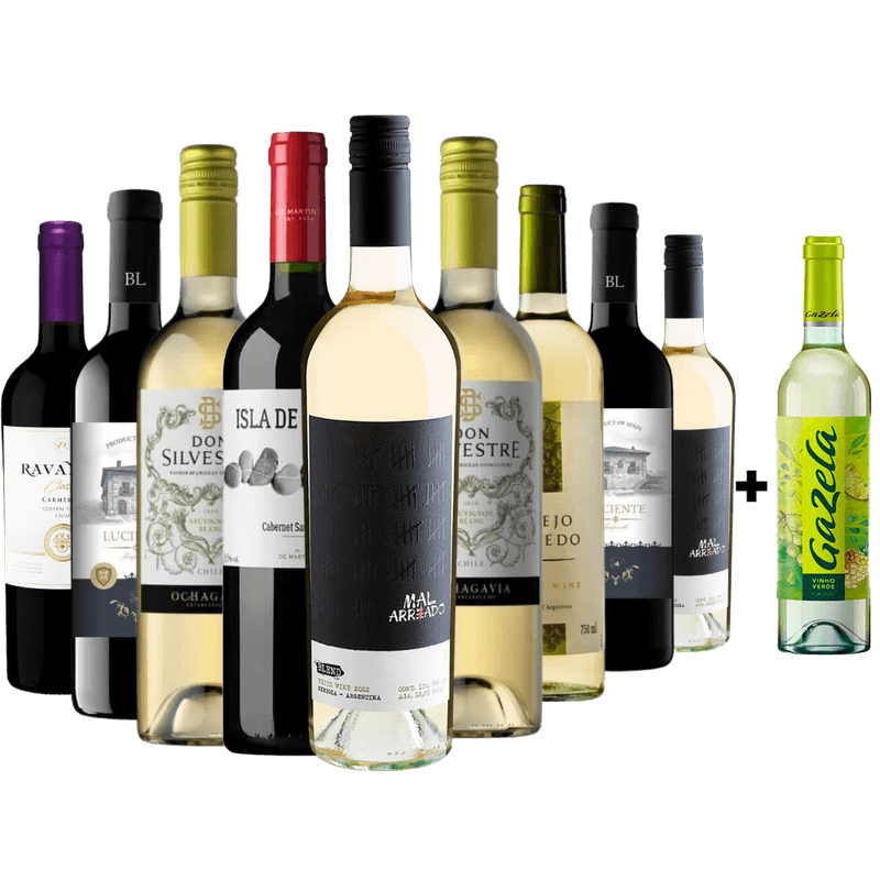 Kit 9 Vinhos + Vinho Verde Gratis