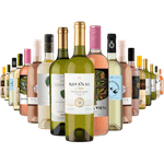Kit 18 Vinhos Brancos e Roses do Mundo