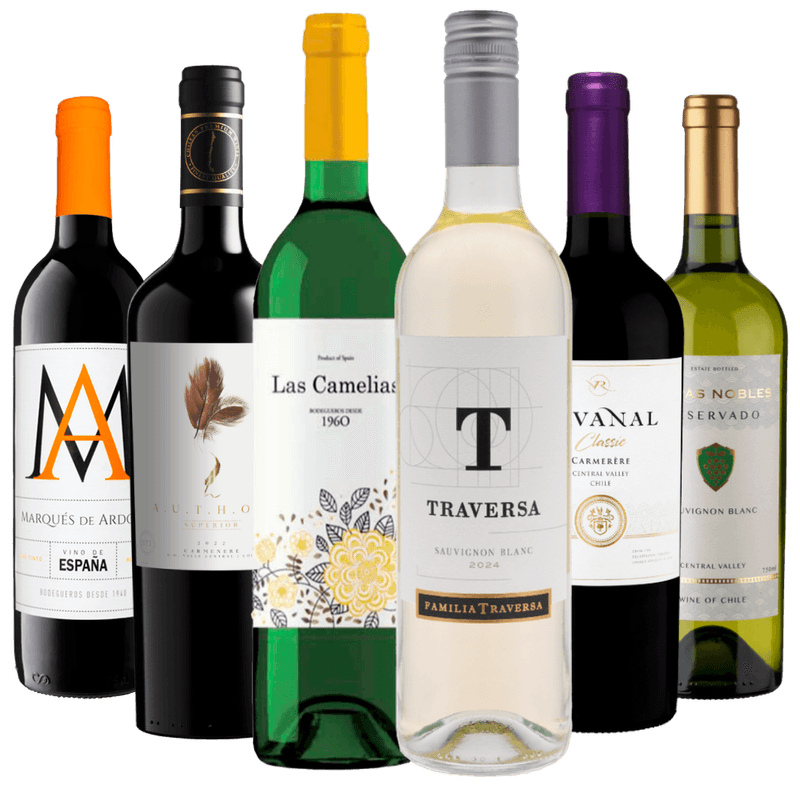 Kit 6 Vinhos por menos de R- 24 a Garrafa