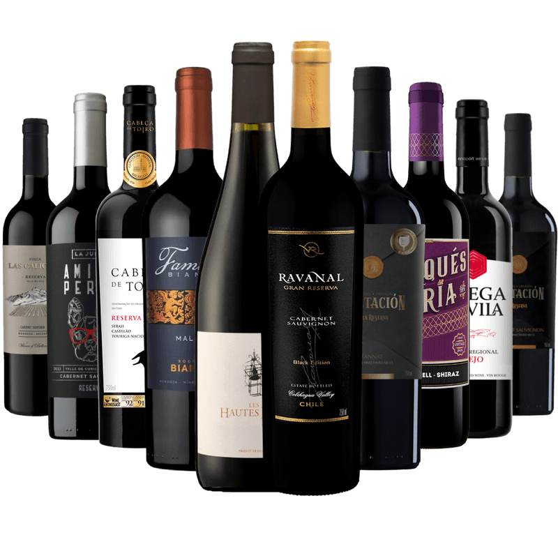 Kit 10 Vinhos Tintos Premium