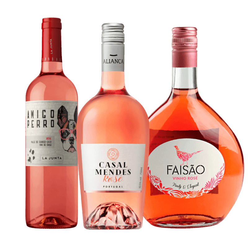 Kit Trio De Vinhos Roses Refrescantes