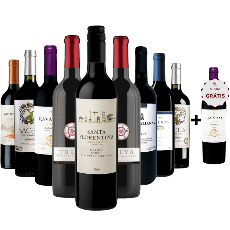 Kit-9-Vinhos---1-Vinho-Chileno-Gratis