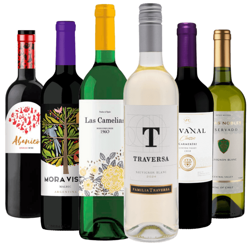 Kit 6 Vinhos por menos de R- 24 a Garrafa