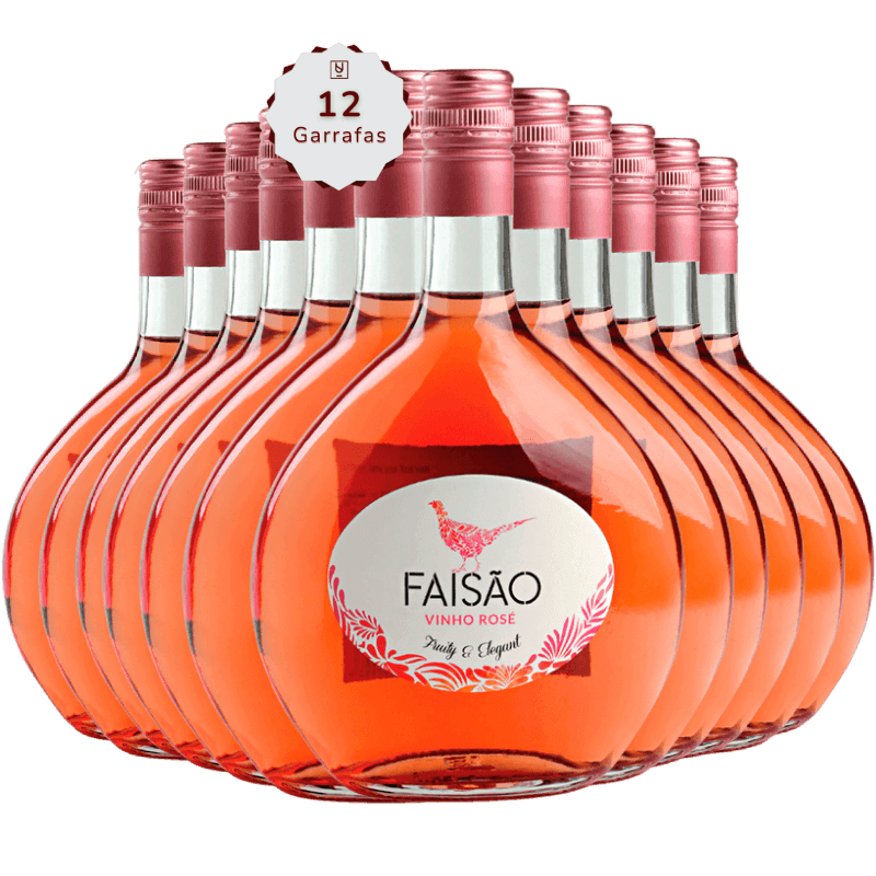 Kit 12 Vinhos Faisao Rose -1-