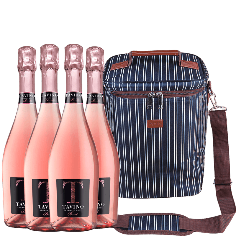Kit-4-Espumantes-Tavino-Brut-Rose---Bolsa-Termica-Gratis