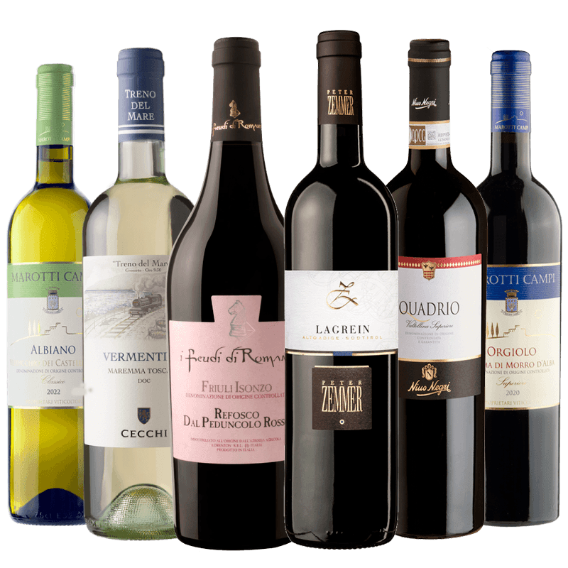 Kit 6 Vinhos castas Italianas