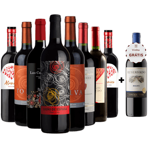 Kit 8 Vinhos Tintos + 1 Malbec Grátis